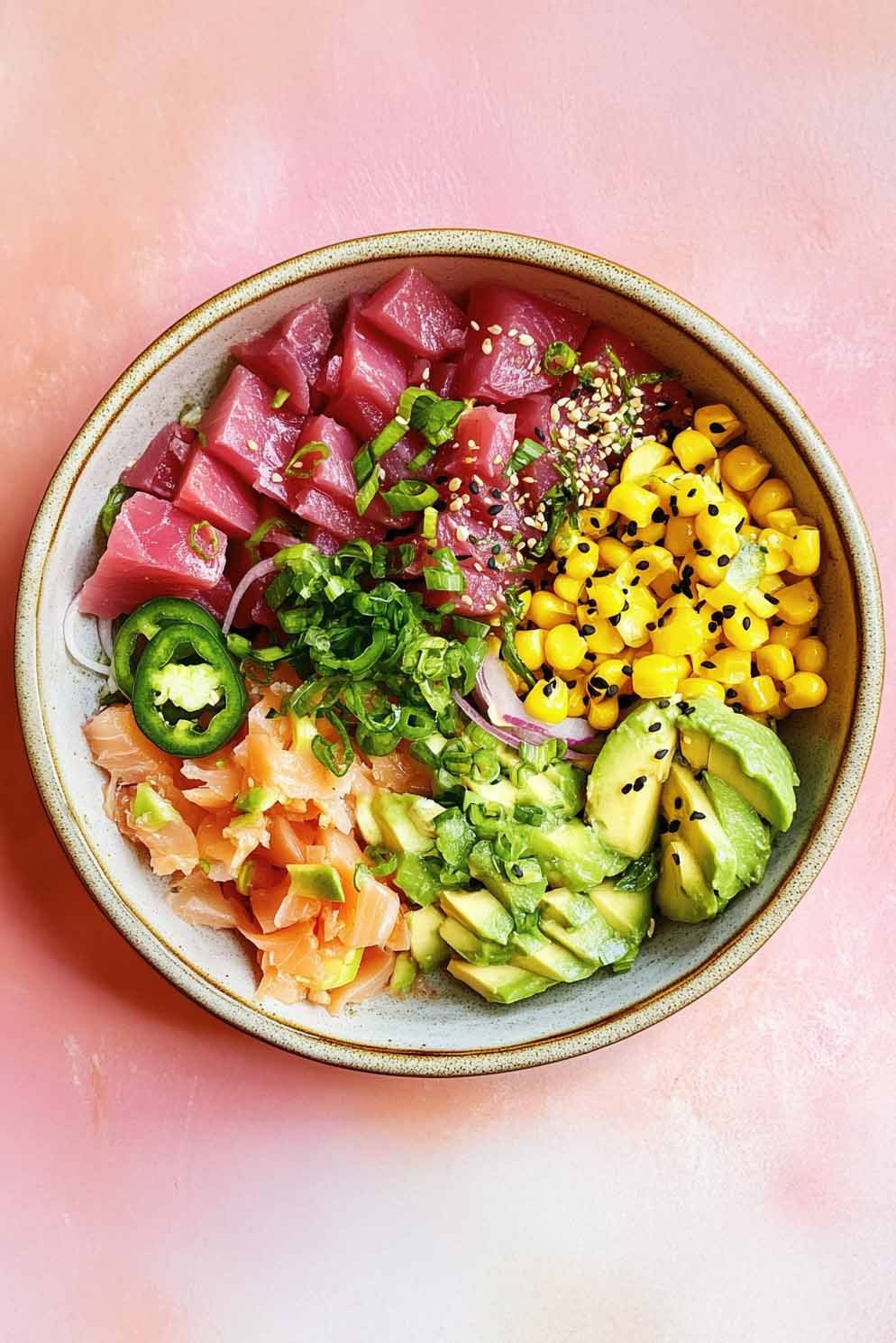 Ahi Tuna and Salmon,